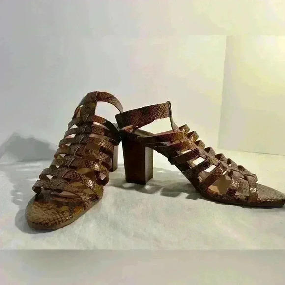 Strappy Heels Snakeskin Design —NEW - Picture 2 of 16